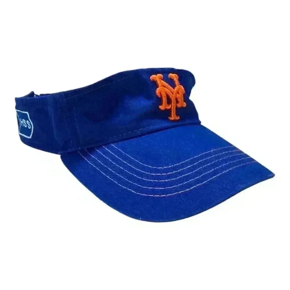 Vintage *READ* New York Mets HSS Hospital Of Special Services Hat Visor Blue Y2K